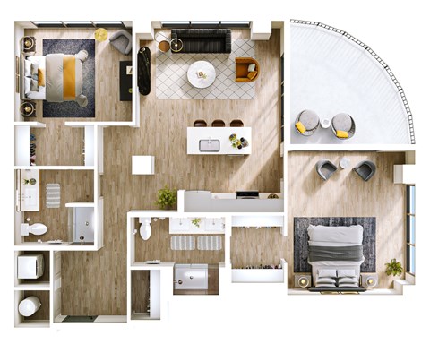 Stella at Star Metals B3 Two Bedroom Floor Plan